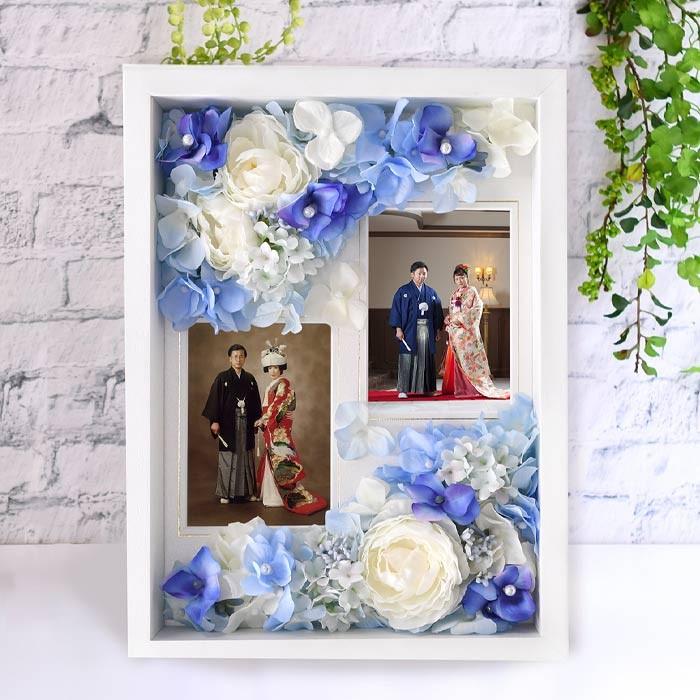 結婚式 両親贈呈品 / 即日出荷可 お花アレンジ付フォトフレーム［リボンゴム付］ / 両親へのプレゼント |  | 02