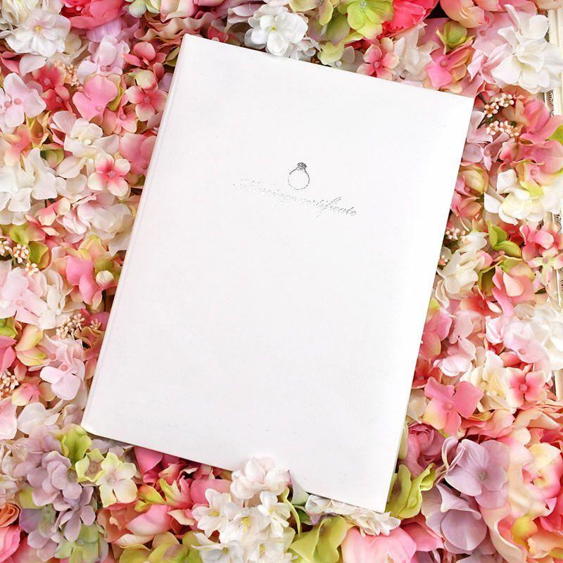 結婚証明書 教会式 チャペル式 人前式 王道 清楚 上品 ホワイト シンプル おしゃれ 写真台紙 台紙 用紙「リング」 |  | 02