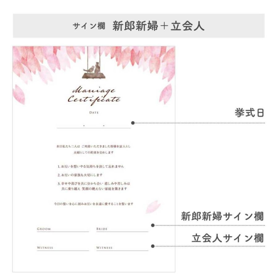 結婚証明書 誓いの言葉 宣誓文 オリジナル文 サイン 挙式 結婚式 人前