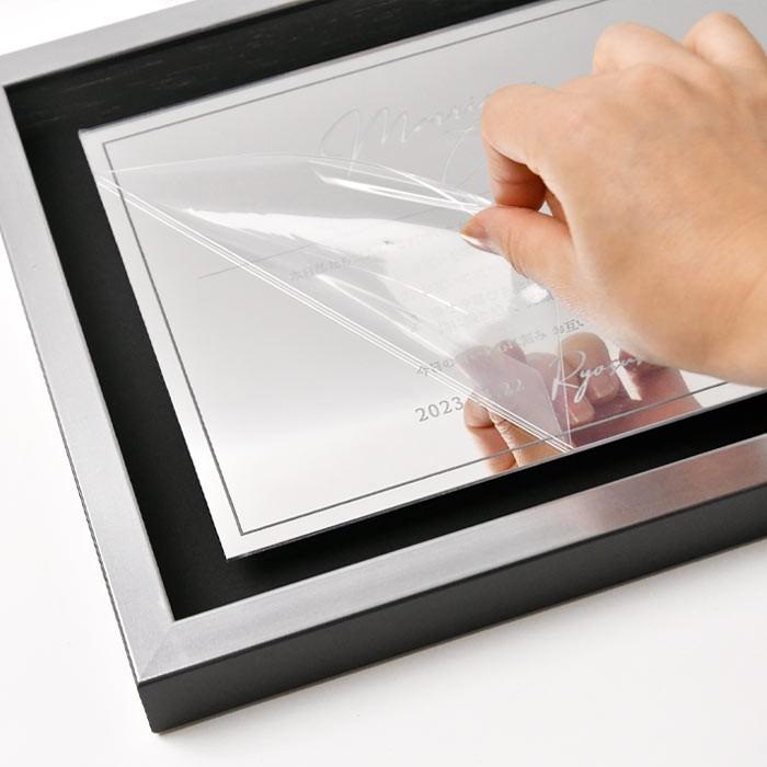 結婚式 ウェディング 結婚証明書 / アクリルミラー結婚証明書 シルバープレート |  | 07