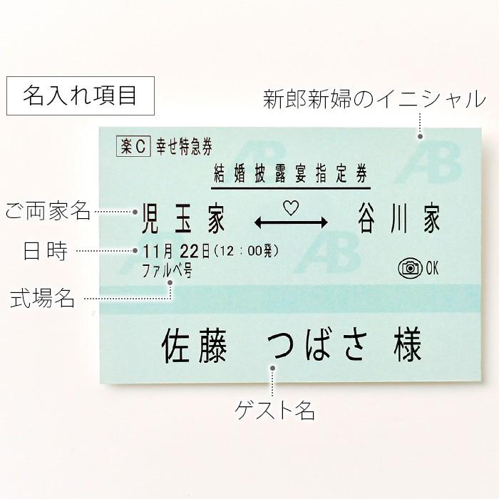 席札 新幹線チケット風 印刷込 完成品 結婚式 Od C Shinkansen 結婚式グッズ ギフトのお店 Farbe 通販 Yahoo ショッピング