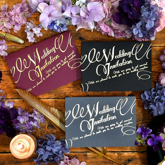 結婚式 招待状 イリス ダーク 招待状完成品オーダー 入力 印刷込 完成品 Od I Irisdark 結婚式グッズ ギフトのお店 Farbe 通販 Yahoo ショッピング