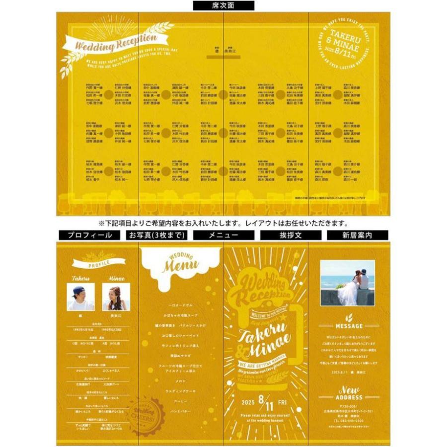 結婚式 席次表 / 「ビアポップ」席次表完成品オーダー（入力印刷込