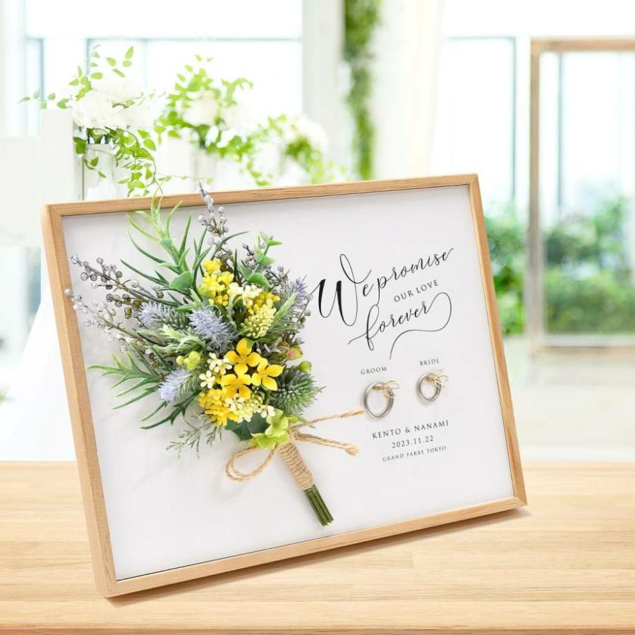 結婚式 リングピロー / 飾れるリングピロー「リングボード ブーケ