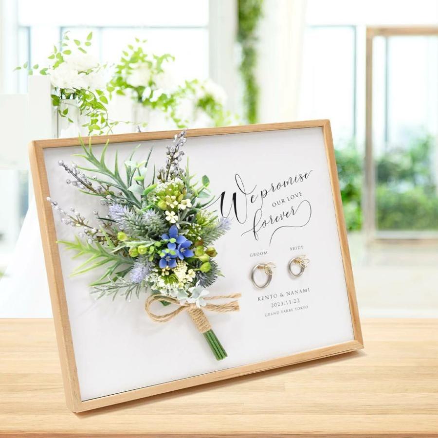 結婚式 リングピロー / 飾れるリングピロー「リングボード ブーケ