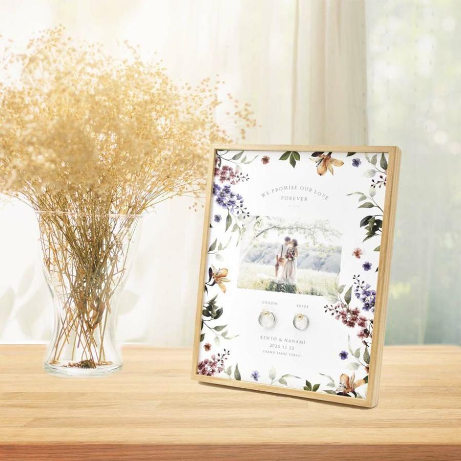結婚式 リングピロー 飾れるリングピロー フォトリングボード ナチュレ Ringboard Photo Nature 結婚式グッズ ギフトのお店 Farbe 通販 Yahoo ショッピング