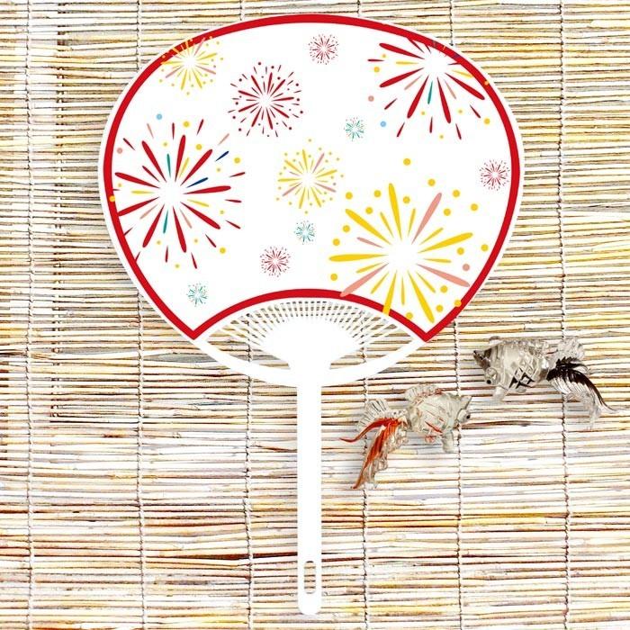 お見送りギフトに プチサンクスうちわ 花火（30部から） |  | 03