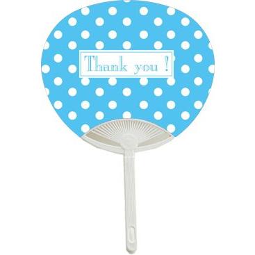 参加景品に…お見送りギフトに プチサンクスうちわ ドット（30部から） | 