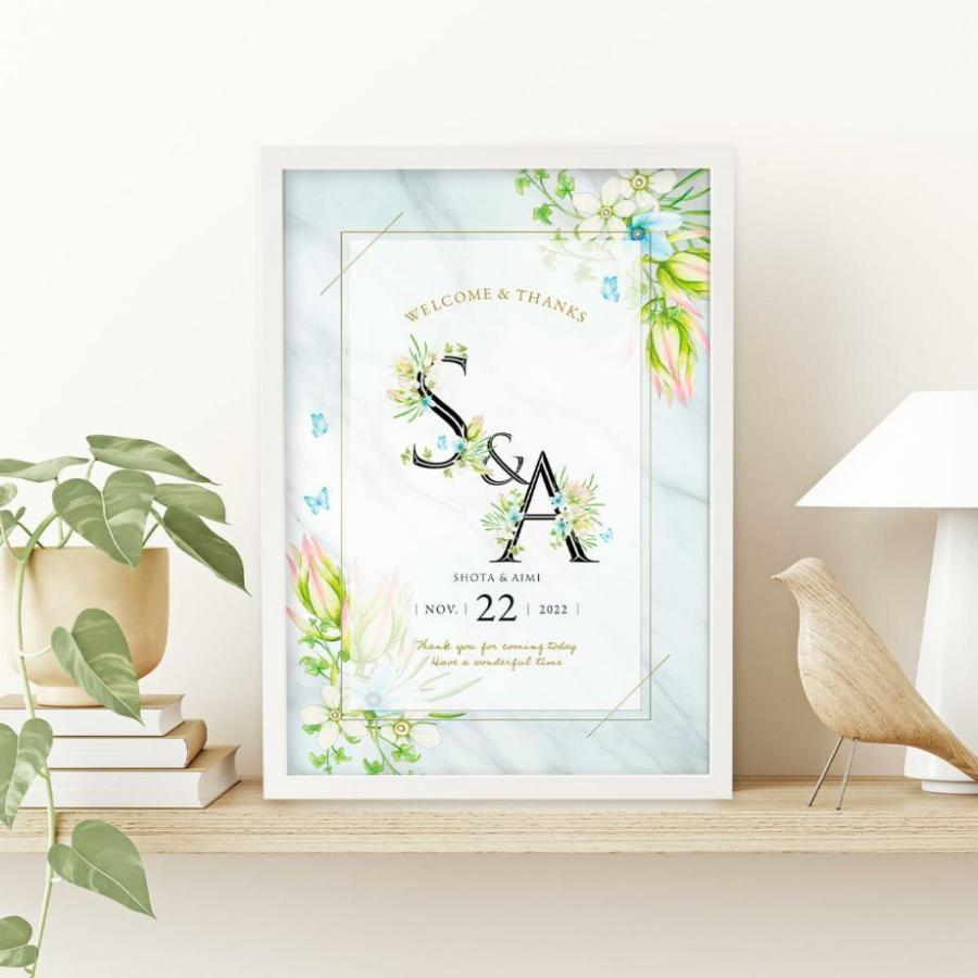 即日出荷対応休止中 / イニシャルフラワーウェルカムボード※ / 結婚式 ウェルカムボード |  | 03