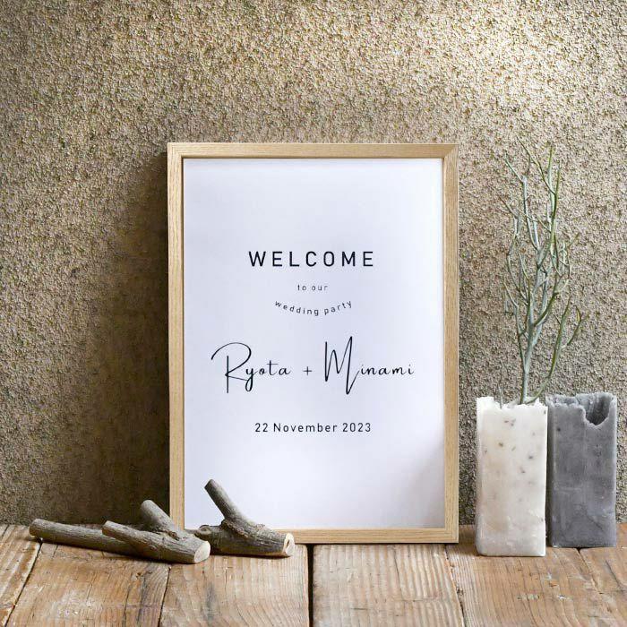 即日出荷対応休止中 / シンプルウェルカムボード ミニマルデザイン「B」/ 結婚式 ウェルカムボード | 