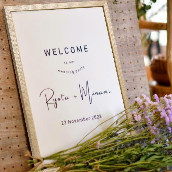即日出荷対応休止中 / シンプルウェルカムボード ミニマルデザイン「B」/ 結婚式 ウェルカムボード |  | 02