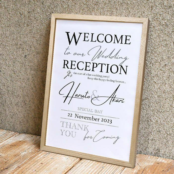 即日出荷対応休止中 / シンプルウェルカムボード ミニマルデザイン「D」/ 結婚式 ウェルカムボード |  | 01