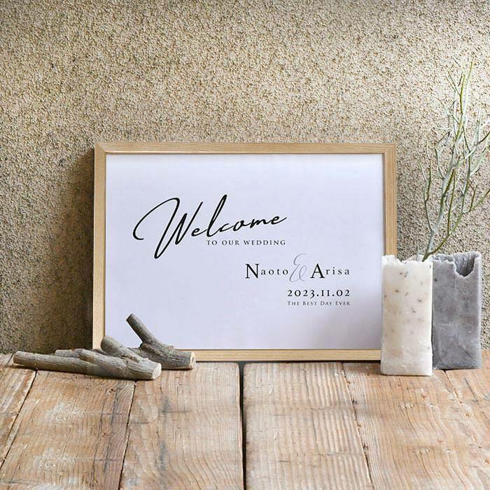 即日出荷対応休止中 / シンプルウェルカムボード ミニマルデザイン「E」/ 結婚式 ウェルカムボード | 