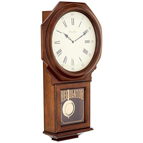 【史上最も激安】 Bulova [並行輸入品] Walnut Clock%カンマ% Chiming Ashford C3543 掛け時計、壁掛け時計