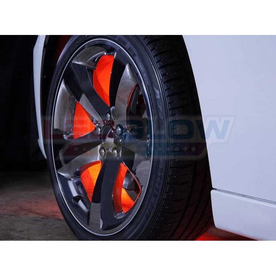 最新コレックション Ledglow 4 Pcオレンジ色ledホイールウェル フェンダーアクセント車 トラック用ネオン照明キット 6パターン 音楽モード 24 Escape Queエクゾ ル 耐水性フ 超特価激安 Www Aqtsolutions Com