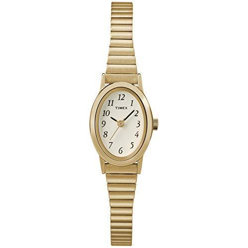 通販でクリスマス Timex 女性のゴールドブレスレットバンドホワイトスマートウォッチダイヤル T21872 腕時計