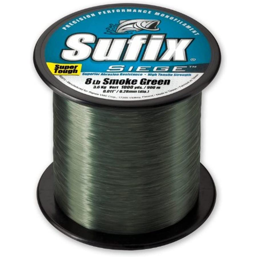 Sufix Siege 3000ヤード スプールサイズ 釣り糸 スモークグリーン 17ポンド 最高級