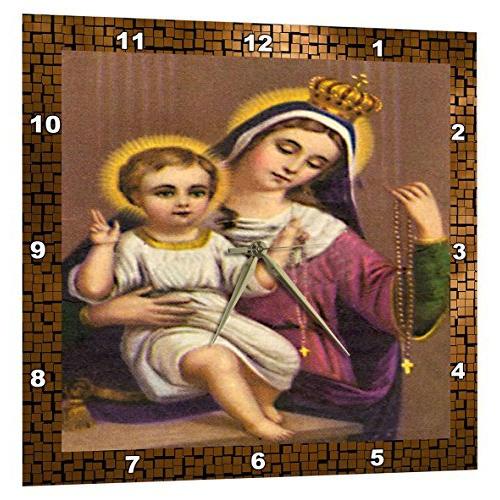 人気提案 - マリアと赤ちゃんのイエス ヴィンテージ 3dRose 壁掛け時計、13 13インチ(dpp_8042_2) x 掛け時計、壁掛け時計