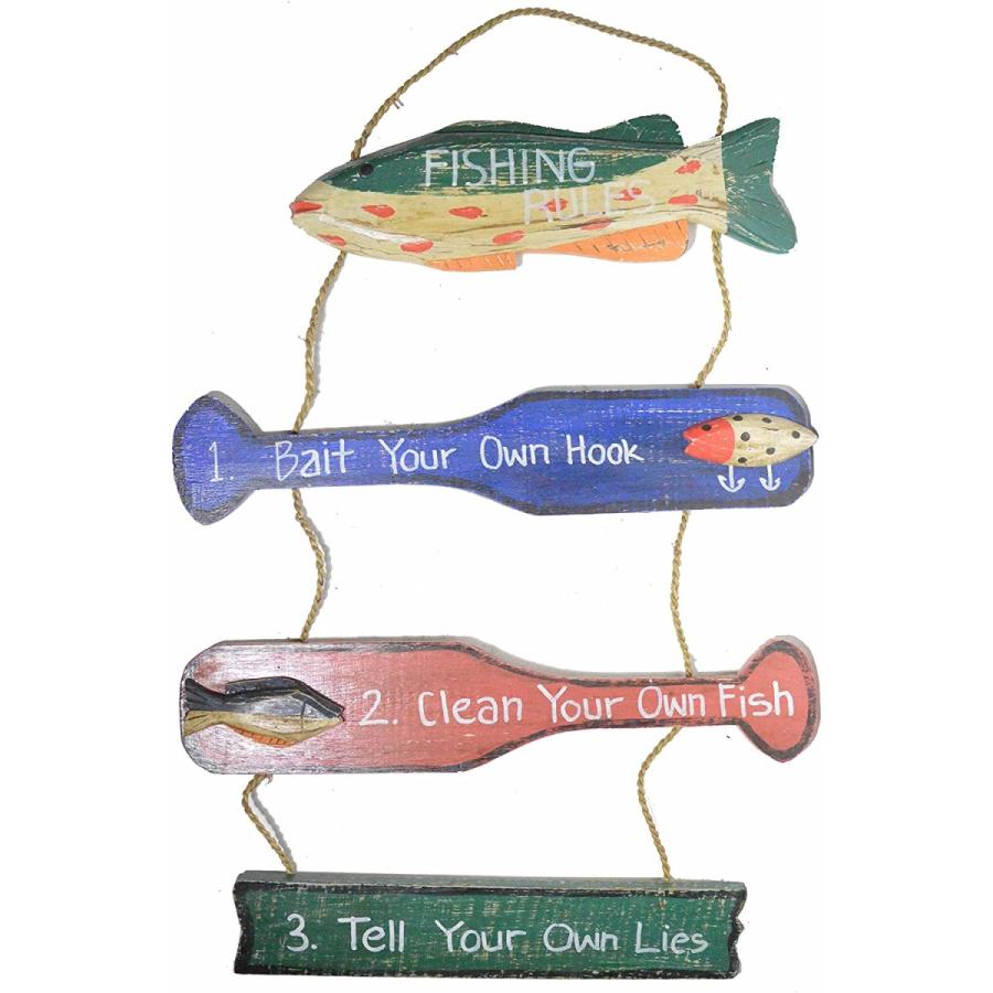 上質で快適 Nautical釣りルールwood Hand Made Sign Tikiバー装飾 工具セット Physiofixfitness Com