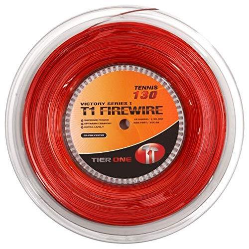 競売 One Tier T1-Firewire 200mリール - 18ゲージ(1.20mm) テニスストリング(赤) Co-Polyester フライリールパーツ