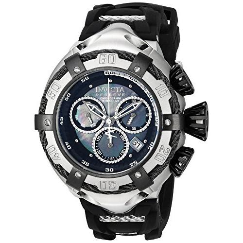 人気デザイナー 'Bolt' Men's Invicta Quartz 21351) (Model: Color:Black Watch%カンマ% Casual Silicone and Steel Stainless 腕時計
