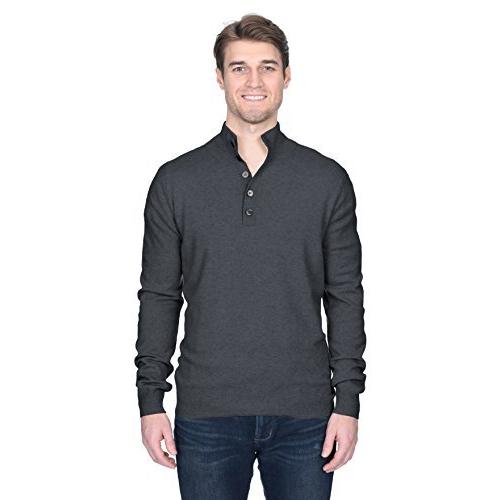 ファイナルセール State Fusio メンズ カシミア ウール ボタンモックネック クラシックファッション ポロカラーセーター プルオーバー 大幅値下げ Www Superavila Com