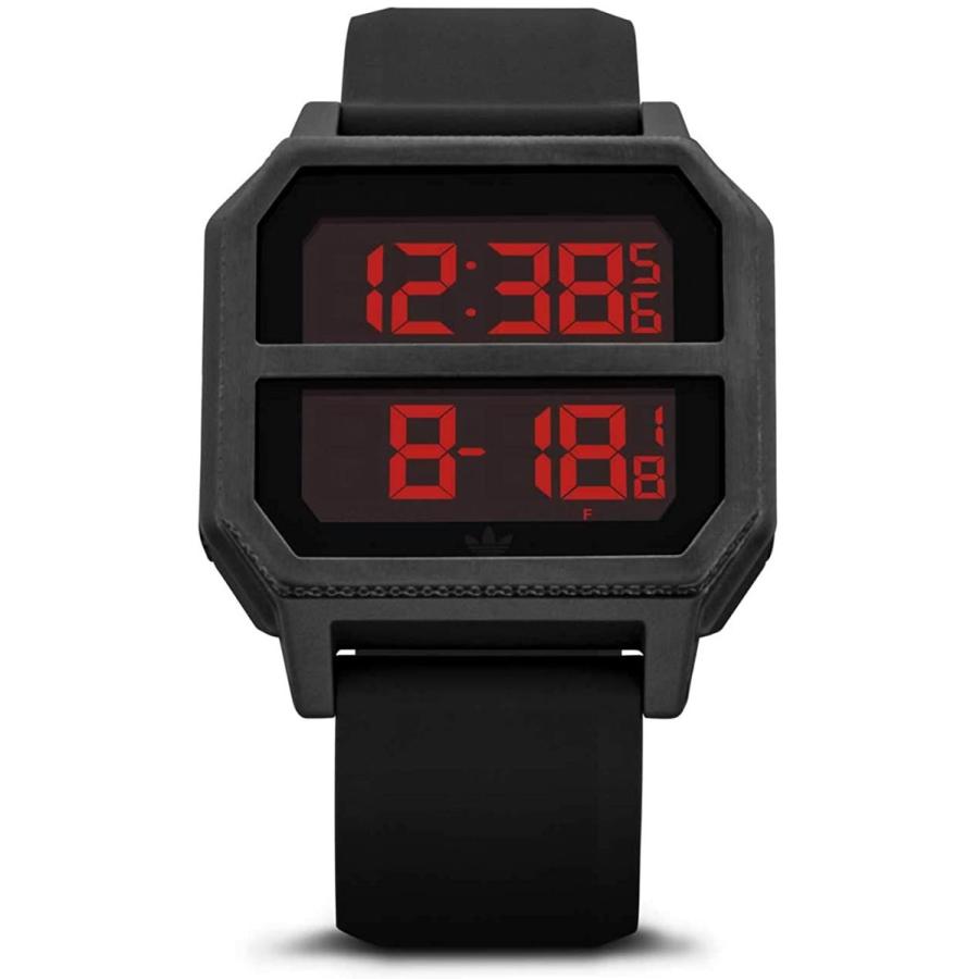 Adidas Men S Archive R2 Z16 760 00 Black Silicone Quartz Fashion Watch 驚きの値段