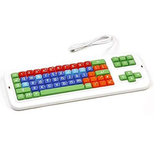 再再販！ Clevy Color 102691 - Lettering White Lowercase with with Keyboard Computer UK Coded PCケース（自作PC用）
