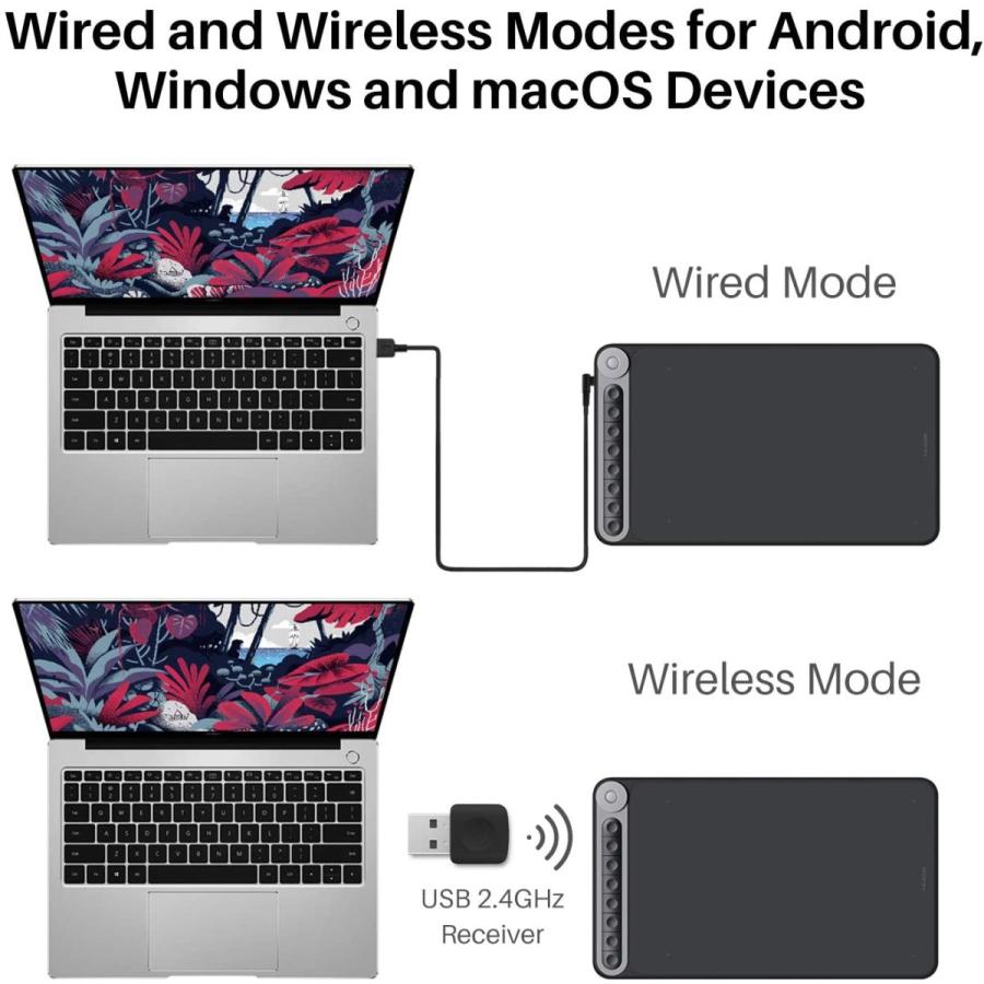 Huion 6インチ Inspiroy Pcケース 自作pc用 Dial Q6m ワイヤレスグラフィック描画タブレット 10 X Q6m 6インチ 8プレスキーとダイヤルコントローラー 傾斜機能 B07zfpqvr9 ファーイーストインク Android対応 遠距離教育や