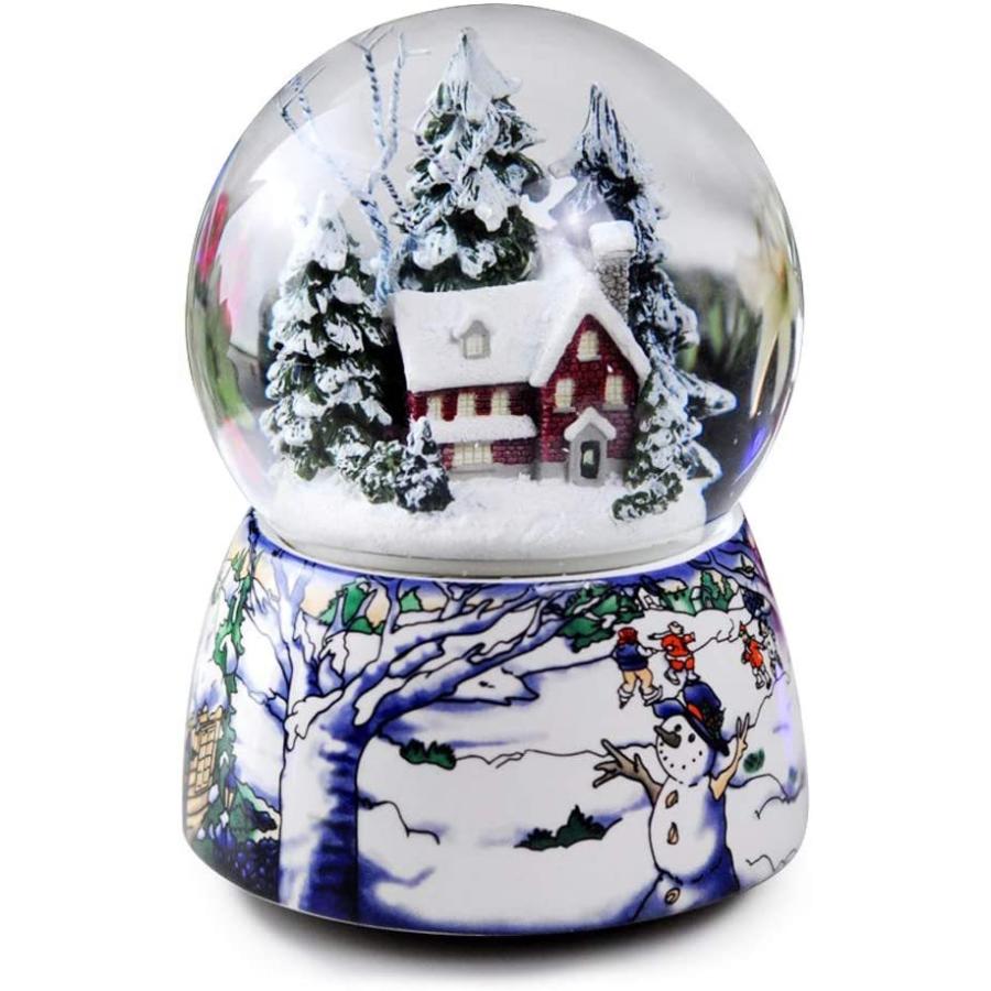 かわいい新作 100mm Anqia 森のコテージミュージカルスノードーム 感謝祭の贈り物に ハロウィン クリスマス Ledライトと雪の結晶付き 半袖 Michiganestateplanning Com
