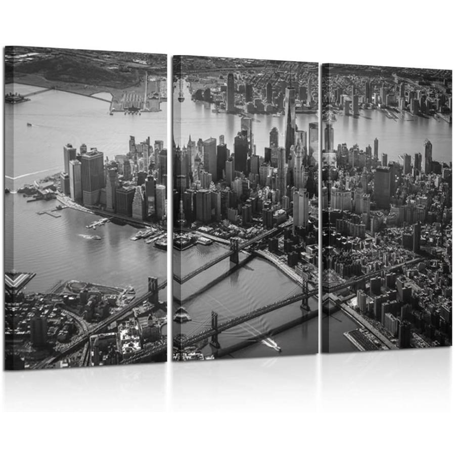 海外輸入 ブルックリン橋 夜景 Ny ニューヨーク アメリカ合衆国 5枚組 キャンバス 壁掛け 木枠付き 白黒 輸入雑貨 インテリア アート 人気 モノクロ その他 Hlt No