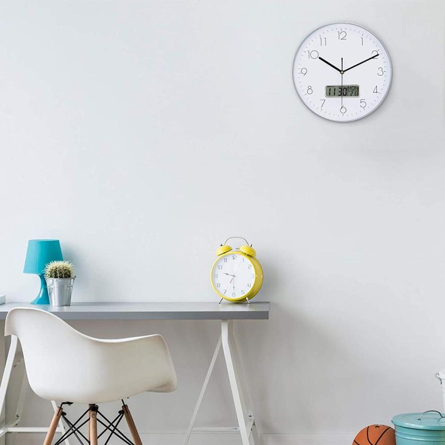 Lafocuse 寝室 シルバーシンプル日付壁掛け時計 12インチ B08q3nznbdならショッピング ランキングや口コミも豊富なネット通販 更にお得なpaypay残高も スマホアプリも充実で毎日どこからでも気になる商品をその場でお求めいただけます 家具 インテリア Lcdカレンダー