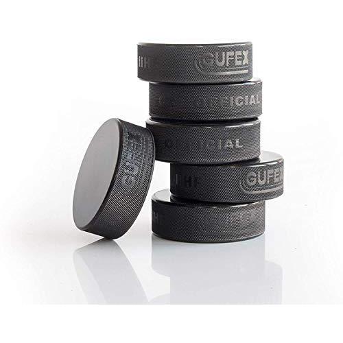 Hockey Revolution アイスホッケー公式パック 12個パック チェコ共和国製 丈夫なゴム 滑らかな側面 ディンプルドサイドウォール 規定サイズ 直径3インチ 厚 セール品