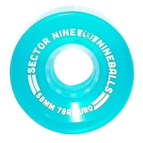 【今日の超目玉】  Nineball セクター9 58 aロングボードホイール%アン%ブルー 78 mm コンプリート