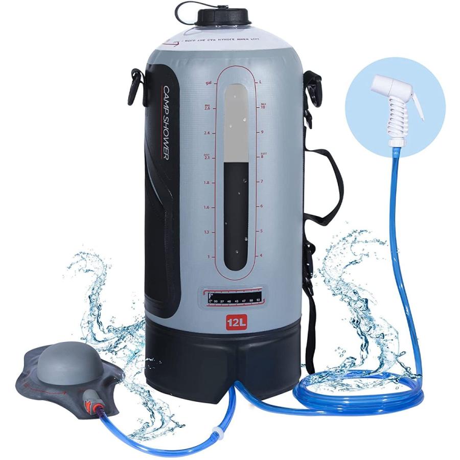 注目ショップ Momohoo キャンピングシャワーバッグ ポータブルシャワー キャンプ用 ポータブルシャワー アウトドアキャンプ シャワーポンプ シャワーバッグ 圧力フットポ シャワーヘッド Www Logoncloud Com Br