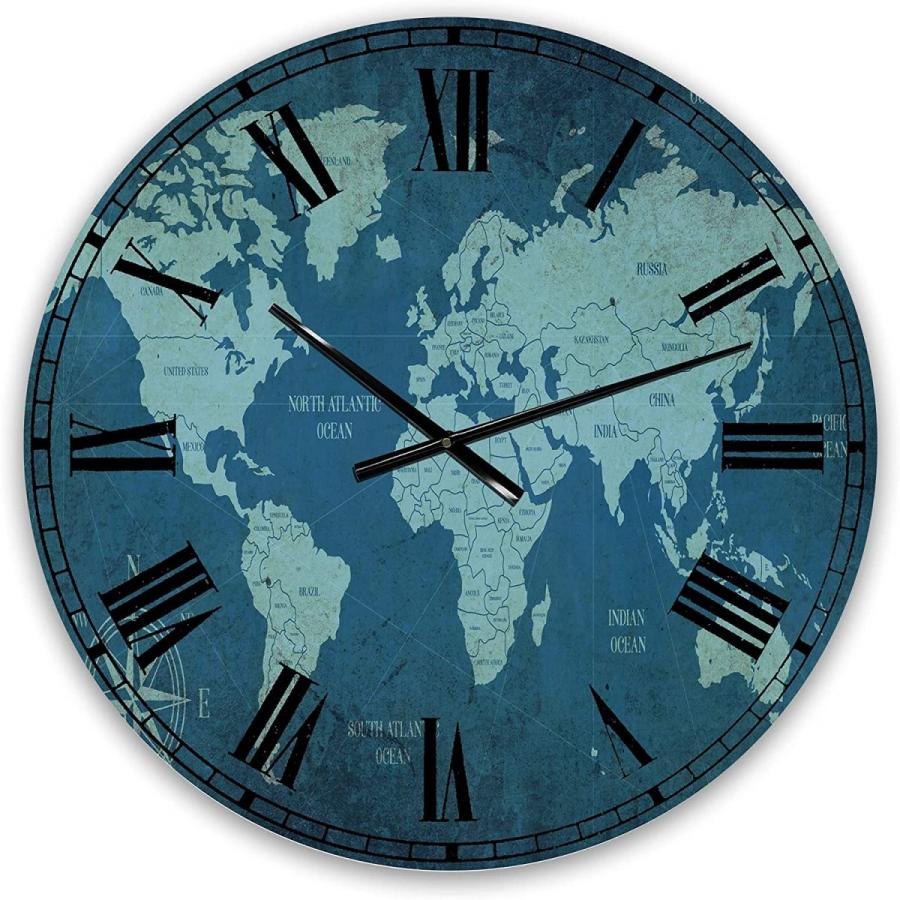 宅配 寝室 ホーム スレート世界地図ii 伝統的な壁掛け時計 Designq バスルーム デコレーション リビングルーム オフィス 掛け時計 壁掛け 時計 Panero Shop