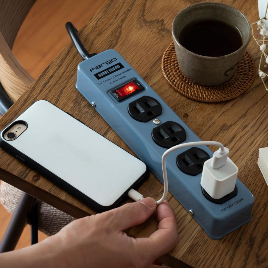 Fargo（ファーゴ） 延長コード おしゃれ 電源タップ 4個口 スチール