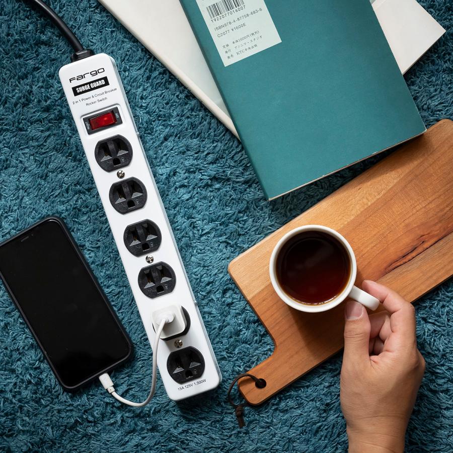 延長コード おしゃれ 電源タップ 6個口 スチールタップ 2m 4m アース インダストリアル ビンテージ リノベーション 部屋 アメリカン 3ピン ガレージ ガジェット | Fargo | 10