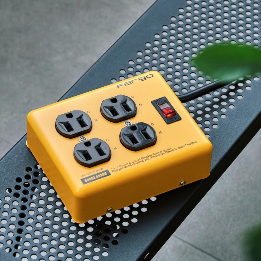 電源タップ おしゃれ 延長コード 4個口ガジェット スイッチ 雷サージ