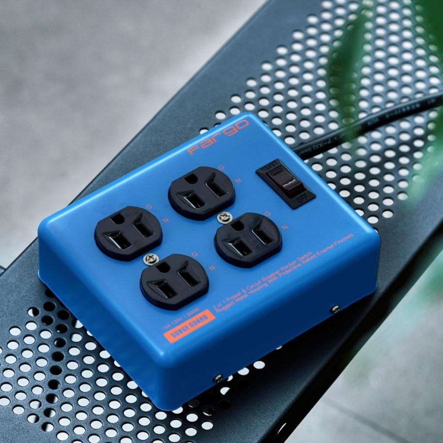 電源タップ おしゃれ 延長コード 4個口ガジェット スイッチ 雷サージ