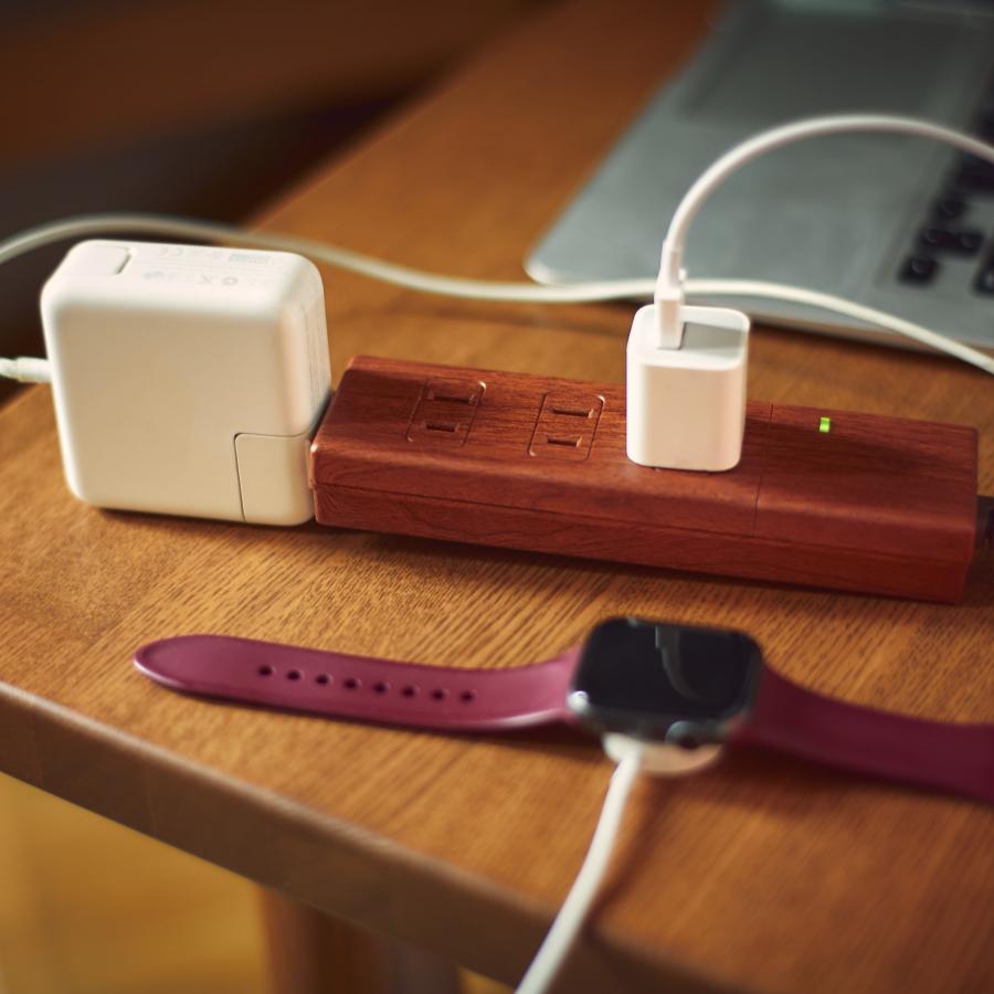 FARGO 公式 電源タップ おしゃれ デザイン OAタップ コンセント 延長ケーブル 木目調 インテリア 安全 部屋 雷サージ  1.5m AC4個口 ナチュラル 延長コード SALE | Fargo | 15