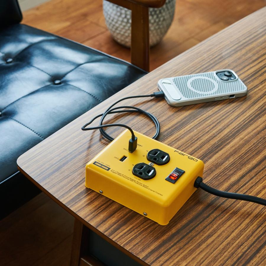 Fargo（ファーゴ） おしゃれ インテリア 延長コード 3.4A 充電 USB 2