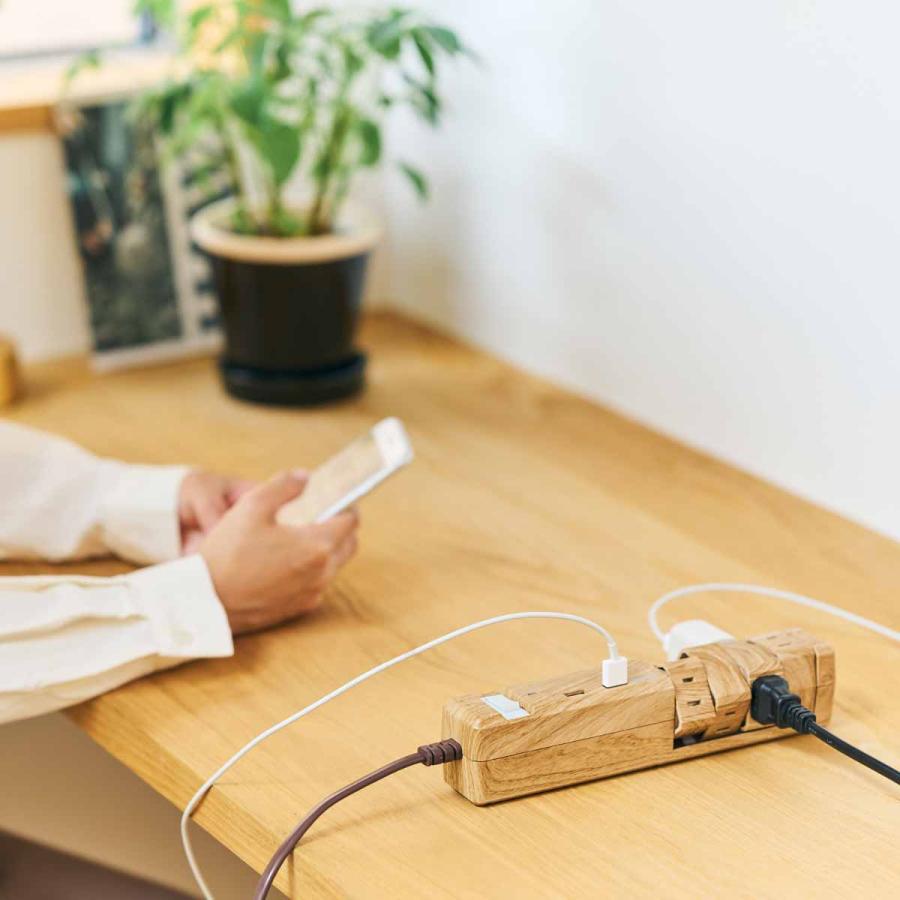 Fargo 延長コード 8個口 3.4A 電源タップ 木目調 おしゃれ 安全 Fargo 延長コード 8個口 3.4A 電源タップ 木目調 おしゃれ 安全