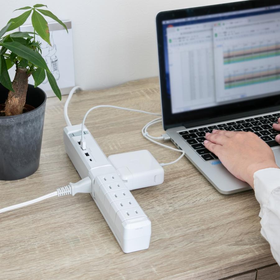 Fargo（ファーゴ） 延長コード Type-C 4.8A 12個口 回転式 電源タップ