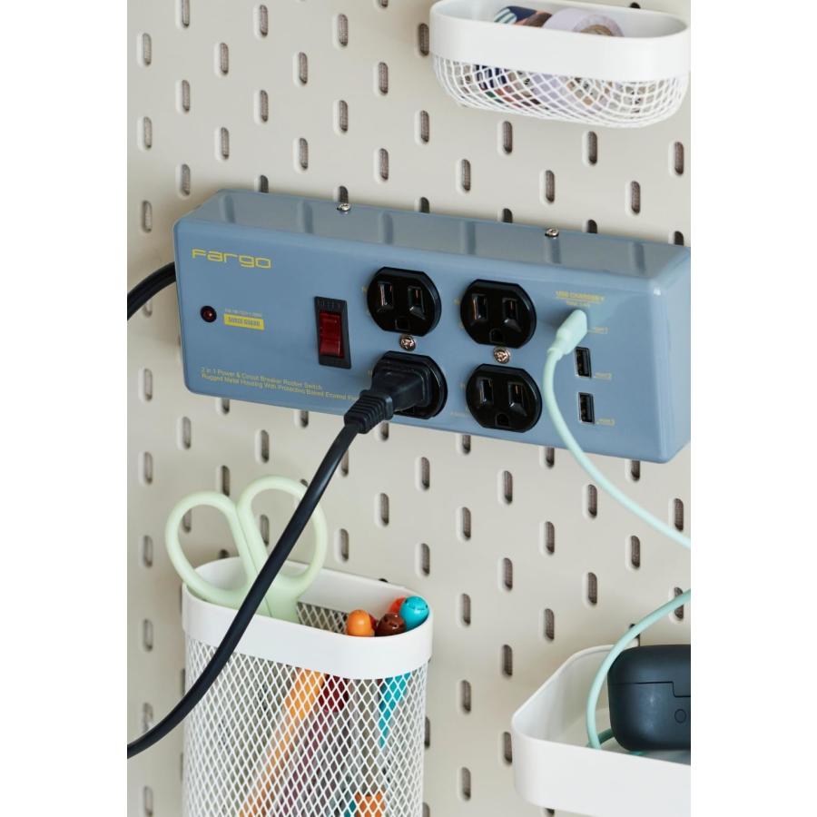 FARGO コンセント 3ピン プラグ 電源タップ 延長コード おしゃれ スチール イズカット 雷サージ 4個口 3.4A USB  TypeC TypeA 1.8m SALE |  | 18