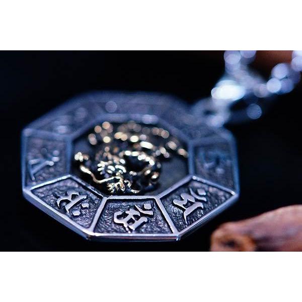 守り本尊 8梵字 ドラゴン 龍 蓮の花 ゴールド シルバー925 ペンダント