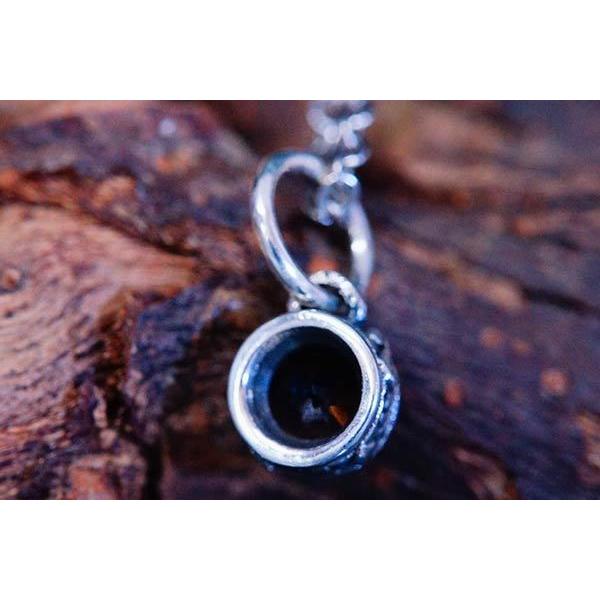 天然石 スモーキークォーツ 煙水晶 幾何学模様 シルバー925 ペンダント  