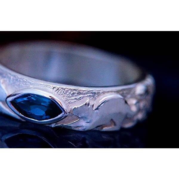 天然石 ブルートパーズ 猫 ネコ ねこ キャット アラベスク シルバー925