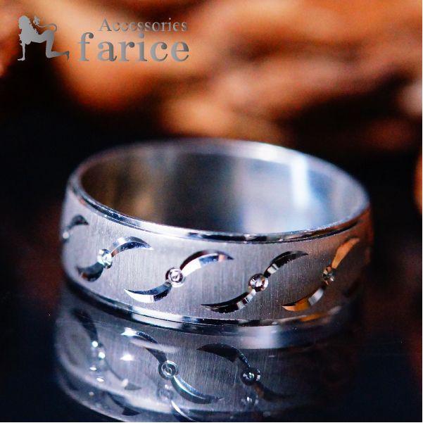 風車型両刃剣モチーフ 銀光沢鏡面仕上げ ラウンド彫り キャッツアイ