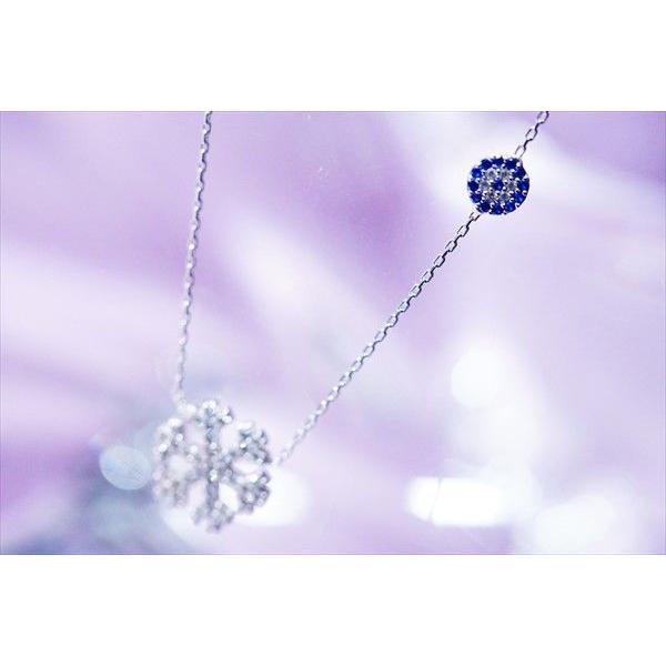 クリアストーン装飾 スノークリスタル(雪の結晶) クリア&ブルー石ミニ 